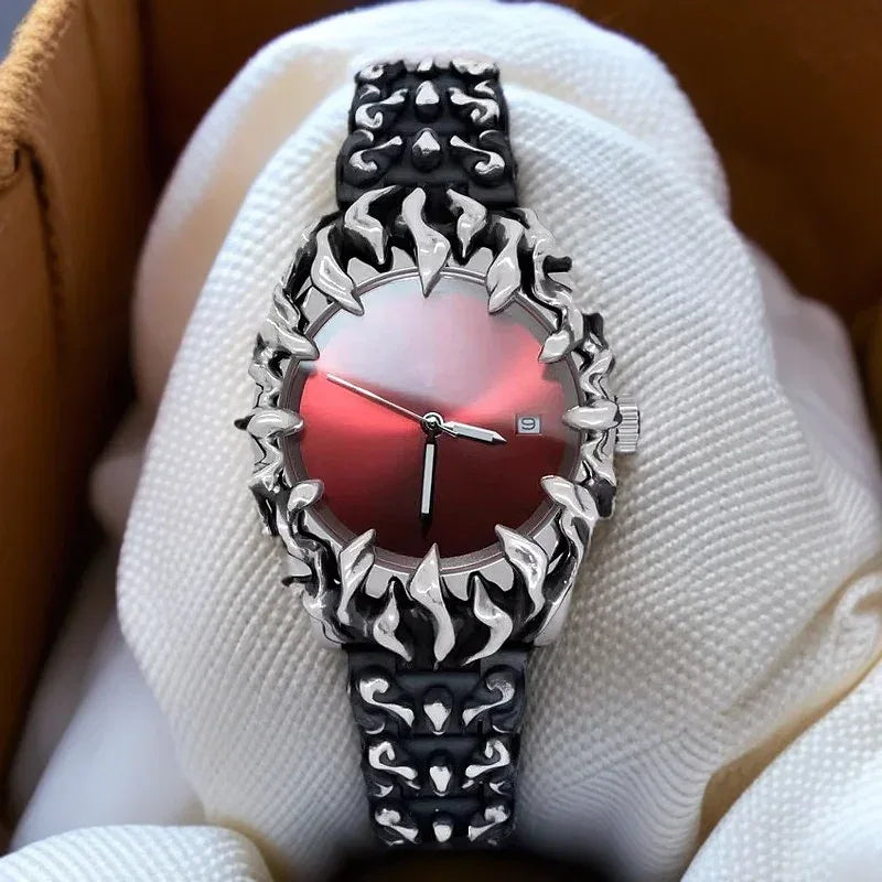 Classic Retro Claw Style Y2K Watch for Men | Alien Advanced Ins Niche Design | Cool European & American Fashion Iced Out Watch | Caratix - CaratixJewelry